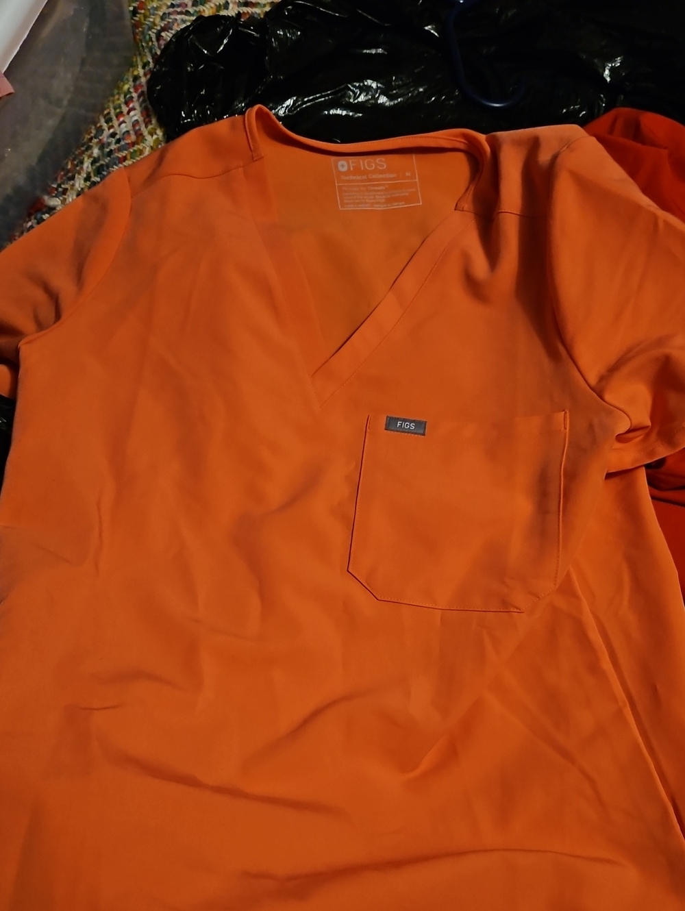 Figs Sunset Orange Catarina Top Medium